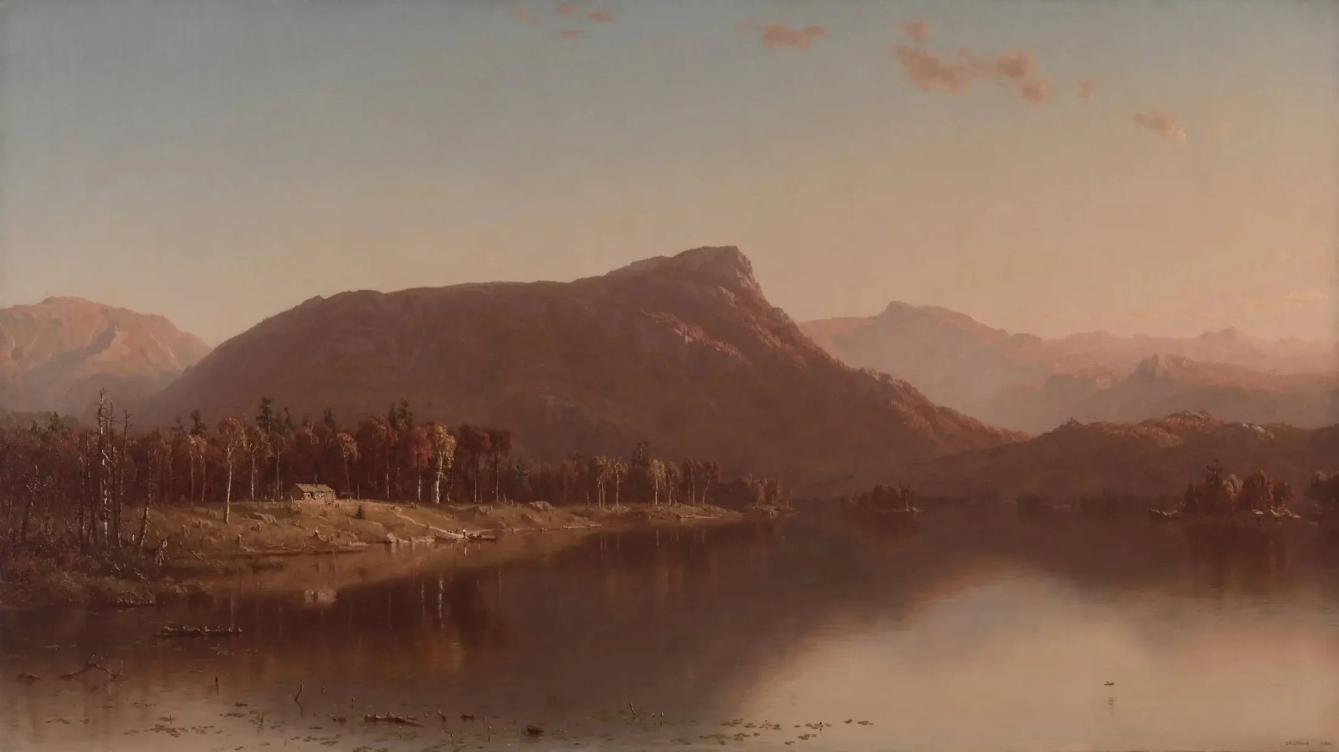 Une maison dans la nature - Sanford Robinson Gifford image 1 copie de tableau peinte à la main