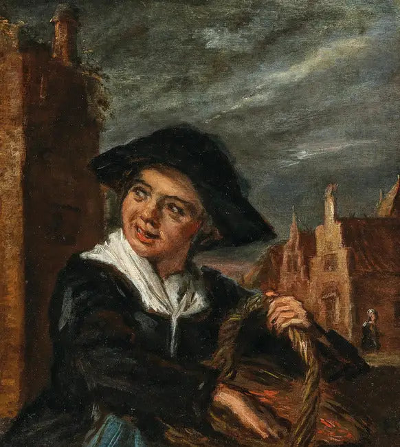 ชาวประมงหญิงหน้าจัตุรัสในเมือง - Frans Hals