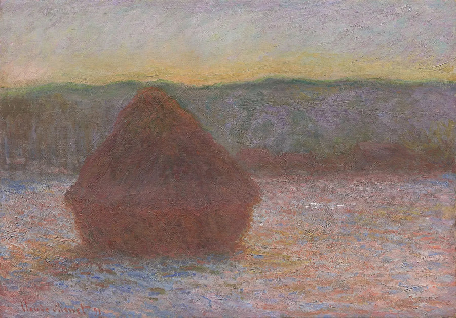 กองข้าวสาลี (อาหารกลางวัน, พระอาทิตย์ตก) - Claude Monet