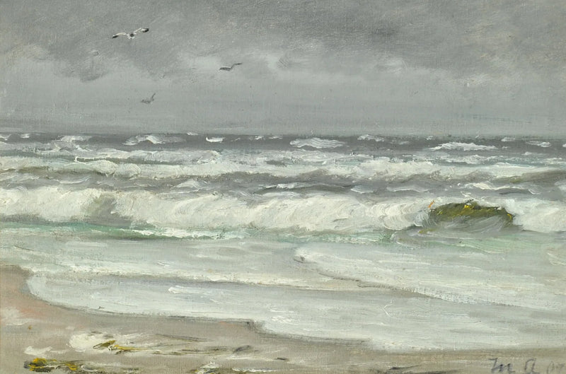 Une plage et un paysage marin. - Michael Peter Ancher