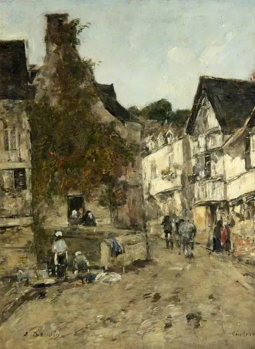 ถนนใน Caudebec-en-Caux - Eugène Boudin