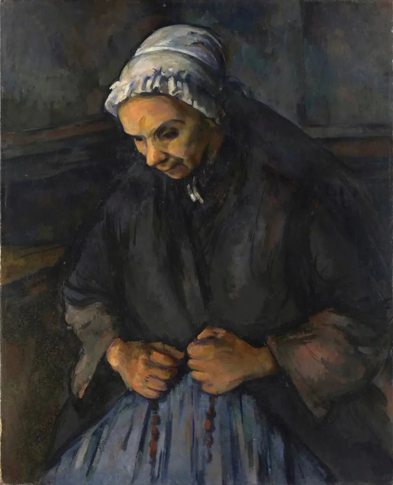 หญิงชรากับลูกประคำ - Paul Cézanne