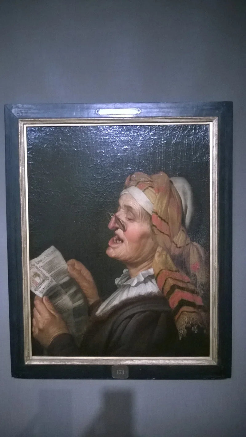 หญิงชราร้องเพลง - Gerrit van Honthorst