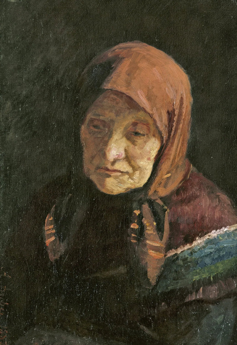 หญิงชราคนหนึ่งที่เป็นชาวประมง - Anna Ancher