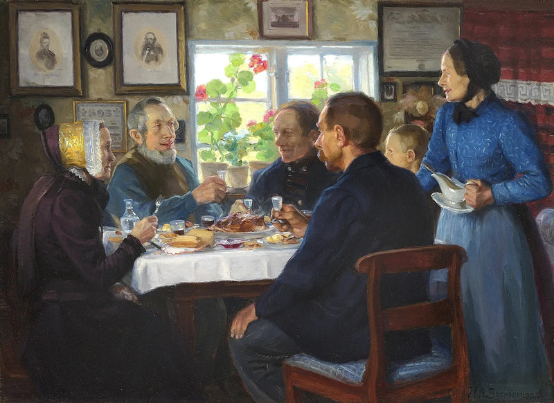 เยี่ยมชมช่างทอผ้าฮันส์ Nielsen ที่ Abbednæs - H. A. Brendekilde