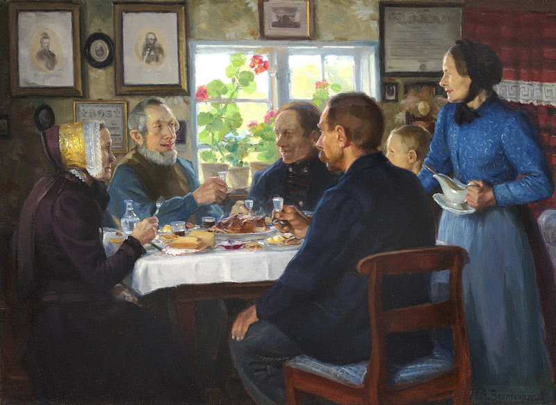 เยี่ยมชมช่างทอผ้าฮันส์ Nielsen ที่ Abbednæs - H. A. Brendekilde