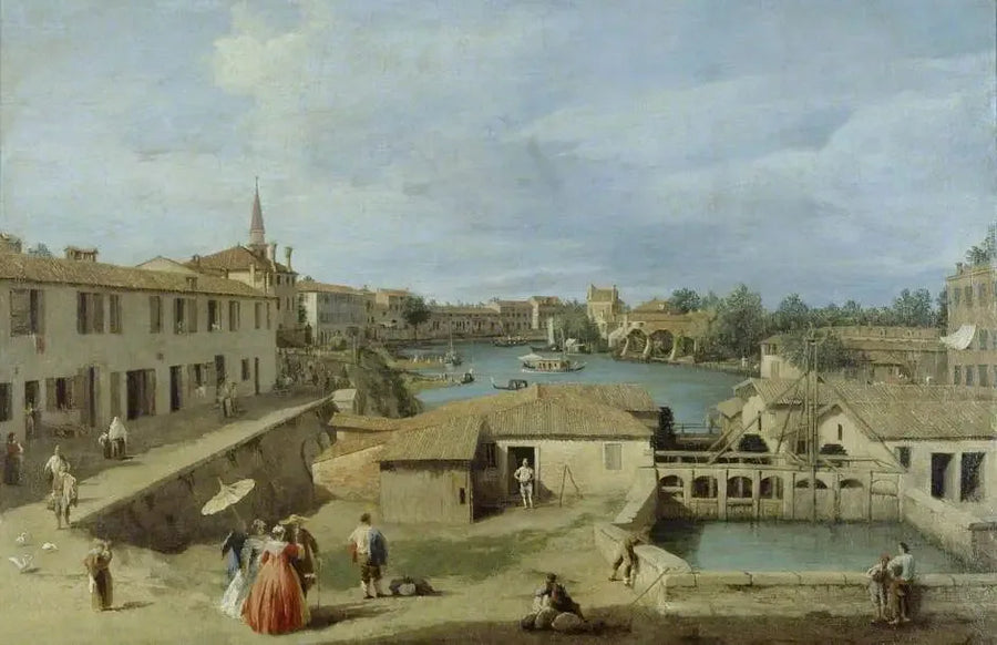 ภาพวิวของ Dolo บนคลอง Brenta - Canaletto
