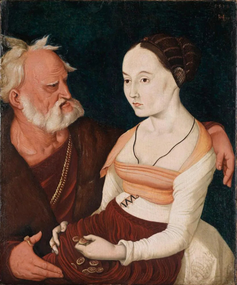 Ungleiches Liebespaar - Hans Baldung Grien image 1 tableau peint à l’huile sur toile