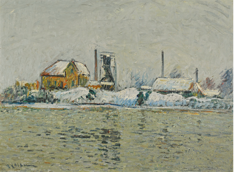 โรงงานริมแม่น้ำอัวส์ เอฟเฟกต์หิมะ - กุสตาฟ โลอัวส์