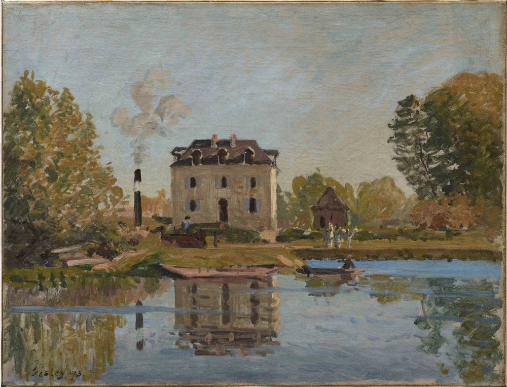 Usine sur les bords de la Seine, Bougival - Alfred Sisley image 1 reproduction réalisée par Alpha Reproduction