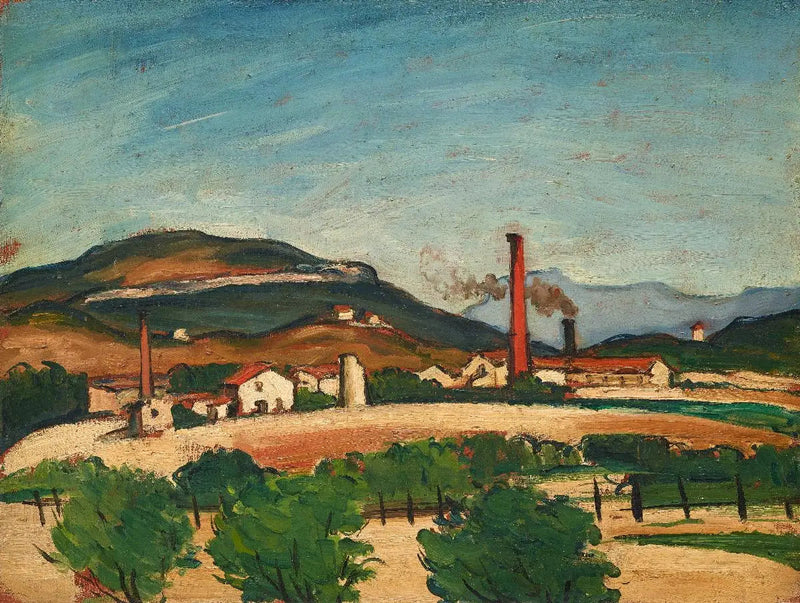 โรงงานใกล้ภูเขาเซงเกิล - Paul Cézanne