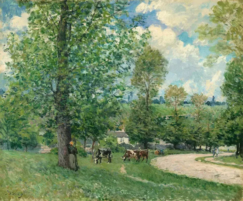 วัวในทุ่งหญ้า, ลูเวอซิเอน - อัลเฟรด ซิสลีย์