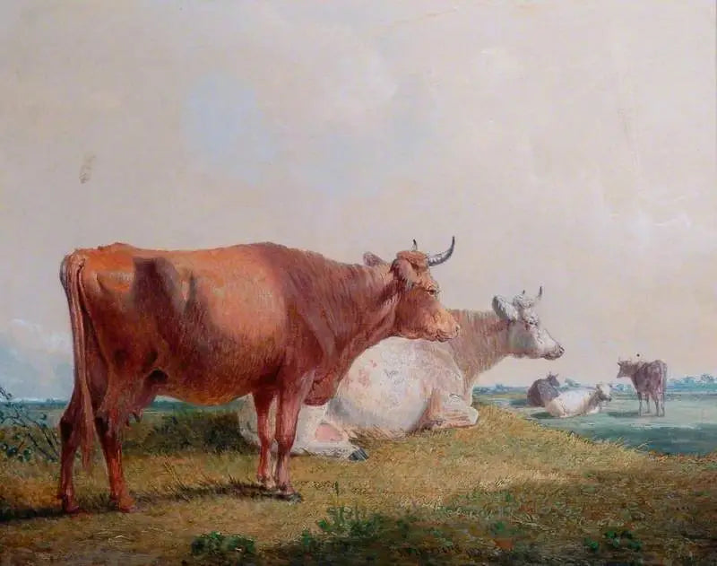 Vaches - John Frederick Herring, Sr. image 1 copie de tableau peinte à la main