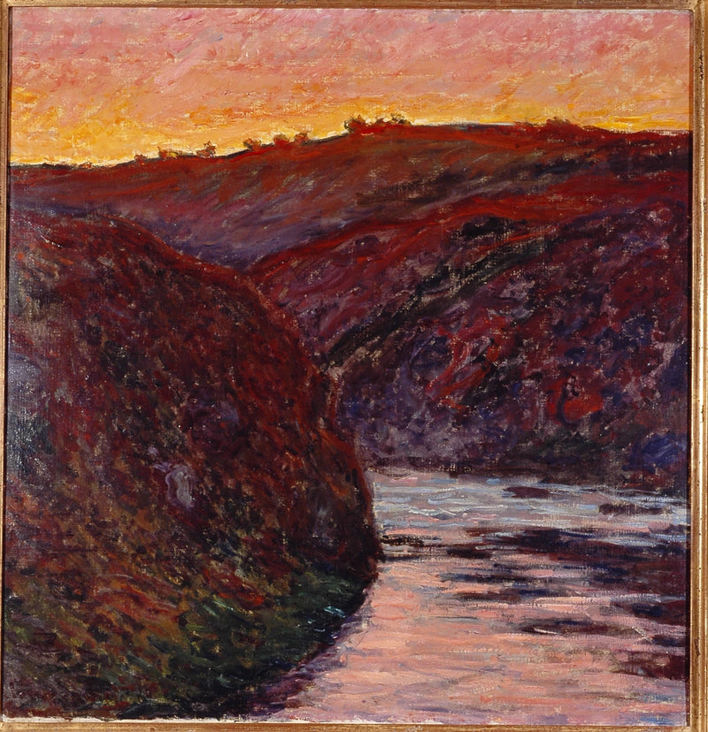 หุบเขา Creuse ซึ่งตกดวงอาทิตย์ W1226 - Claude Monet