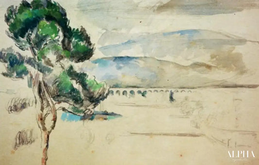 Vallée de l'Arc avec Viaduc - Paul Cézanne - Reproductions de tableaux et peintures haut de gamme