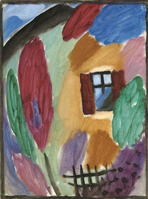 Variation mit Haus und Gartenzaun - Alexej von Jawlensky image 1 copie de tableau peinte à la main