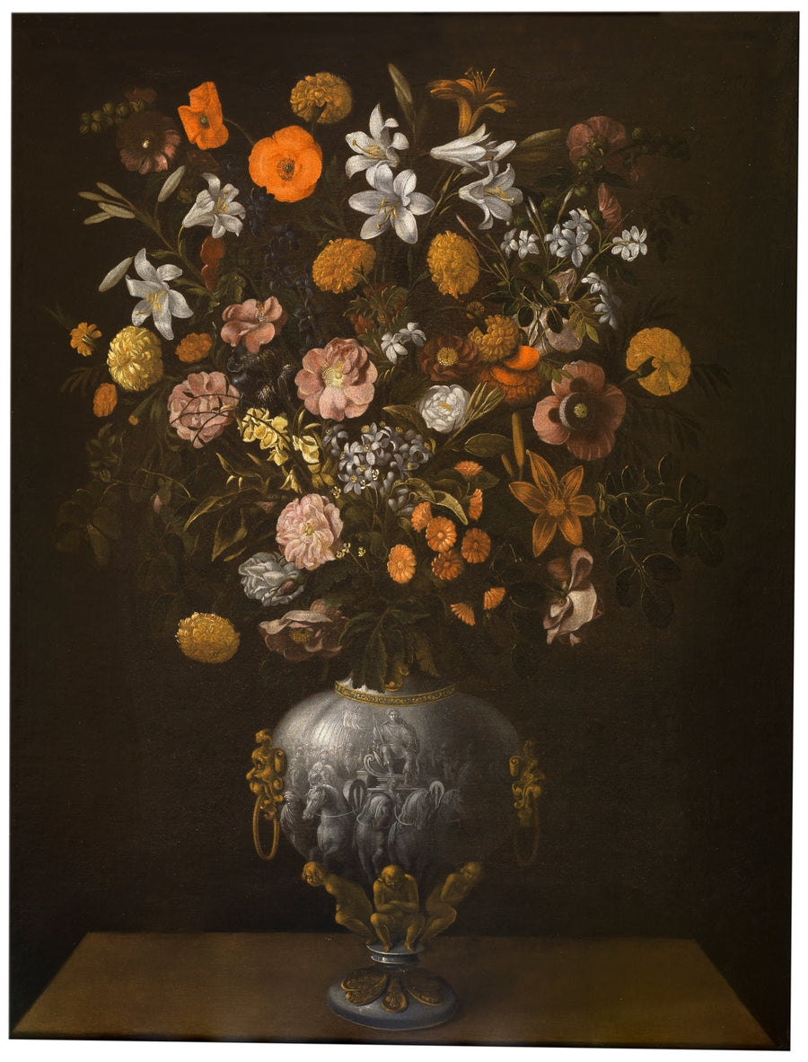 Vase à la quadrige de face, 1643 de Tomás Yepes, reproduction du tableau