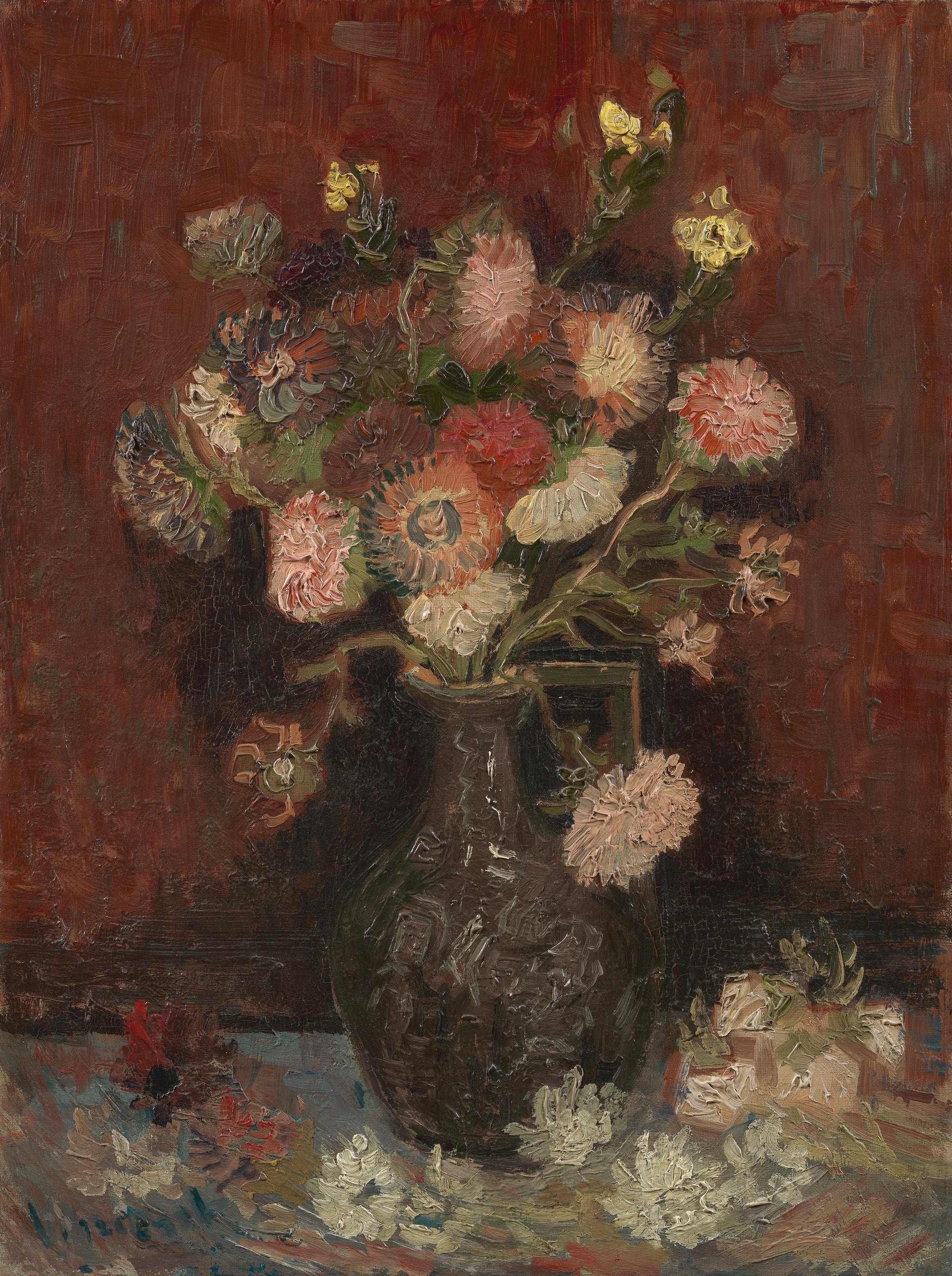Vase avec asters chinois et glaïeuls F234 — Vincent van Gogh