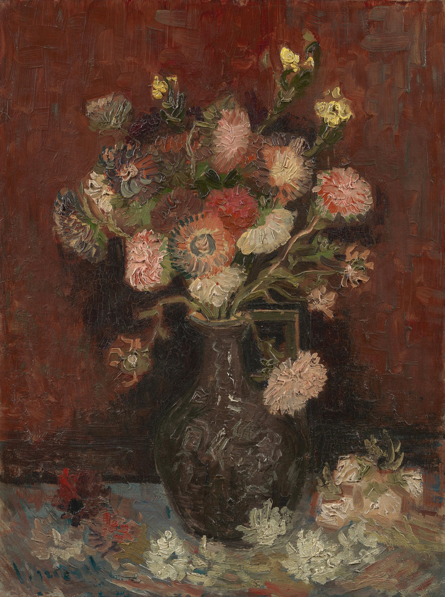 แจกันดอกแอสเตอร์จีนและดอกกล้วยไม้ - Vincent van Gogh