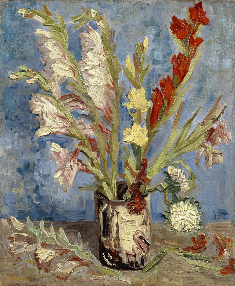 แจกันดอกกลีอีลและดอกแอสเตอร์จีน - Vincent van Gogh
