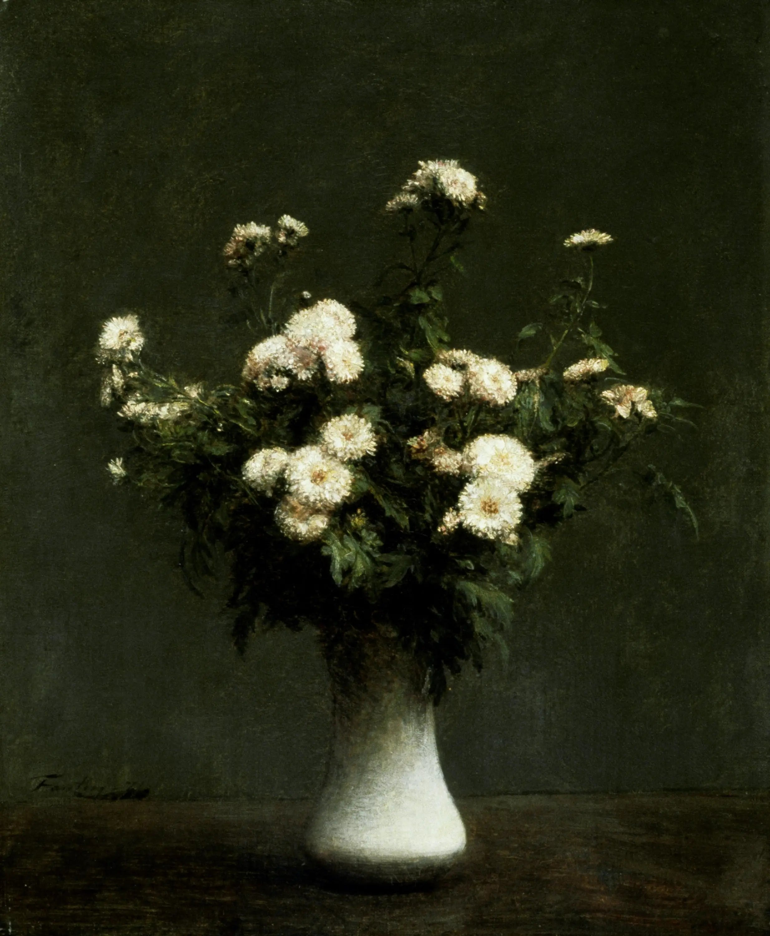 Vase de chrysanthèmes - Henri Fantin-Latour - Alpha Reproduction