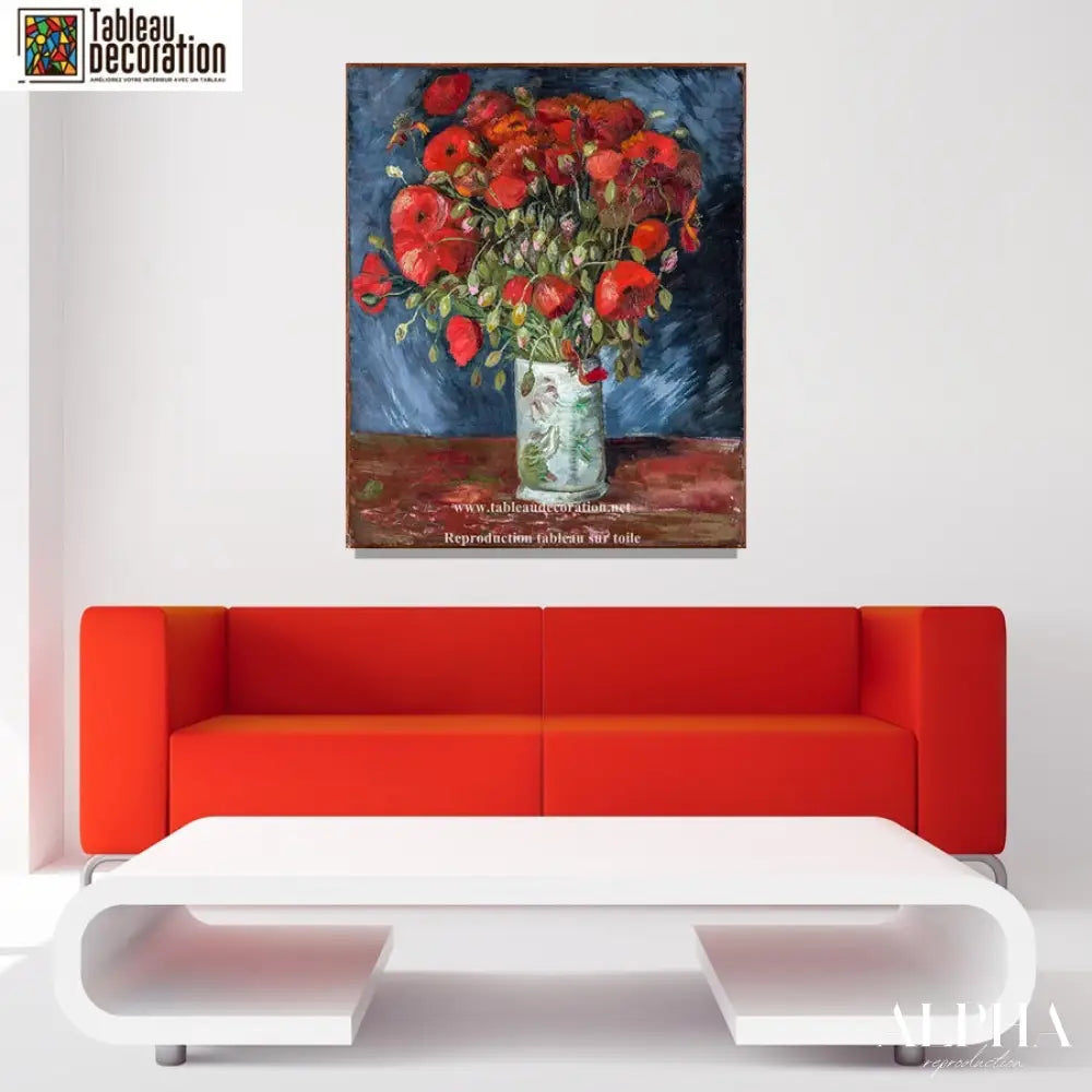 Vase de coquelicots - Van Gogh - Reproductions de tableaux et peintures haut de gamme