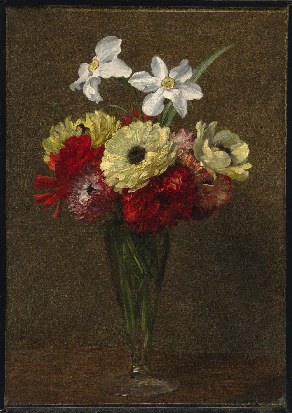 Vase de fleurs - Henri Fantin-Latour image 1 reproduction artisanale de tableau