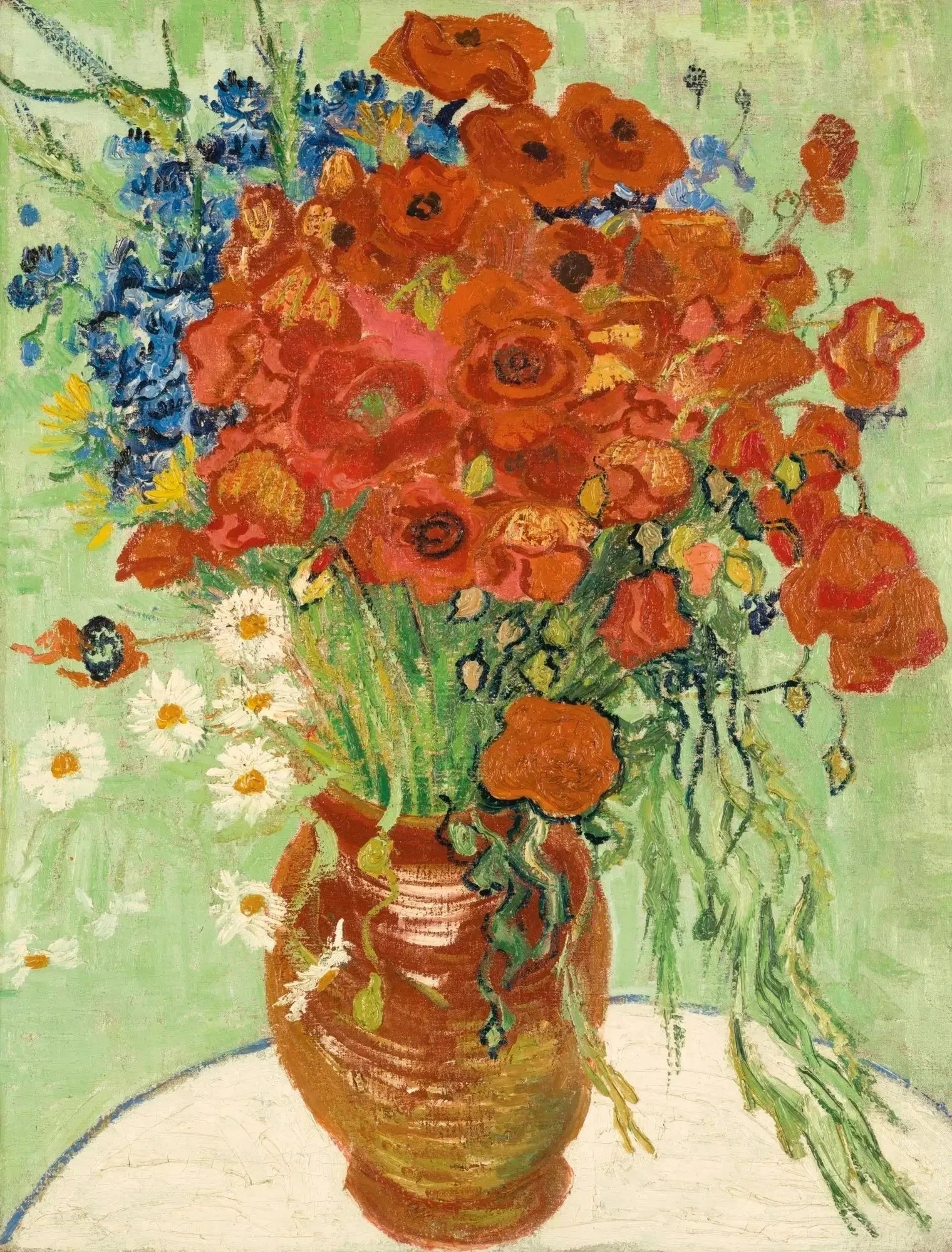 Vase aux marguerites et coquelicots de Vincent van Gogh, 1890