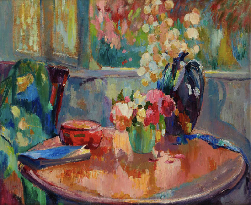 แจกันดอกไม้บนโต๊ะเล็ก - โรเบิร์ต อองตวน ปินชง