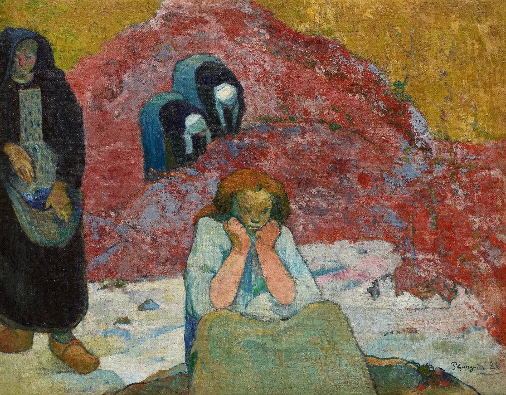 Vendanges à Arles ou Misères humaines - Paul Gauguin image 1 copie peinte à la main à l’huile