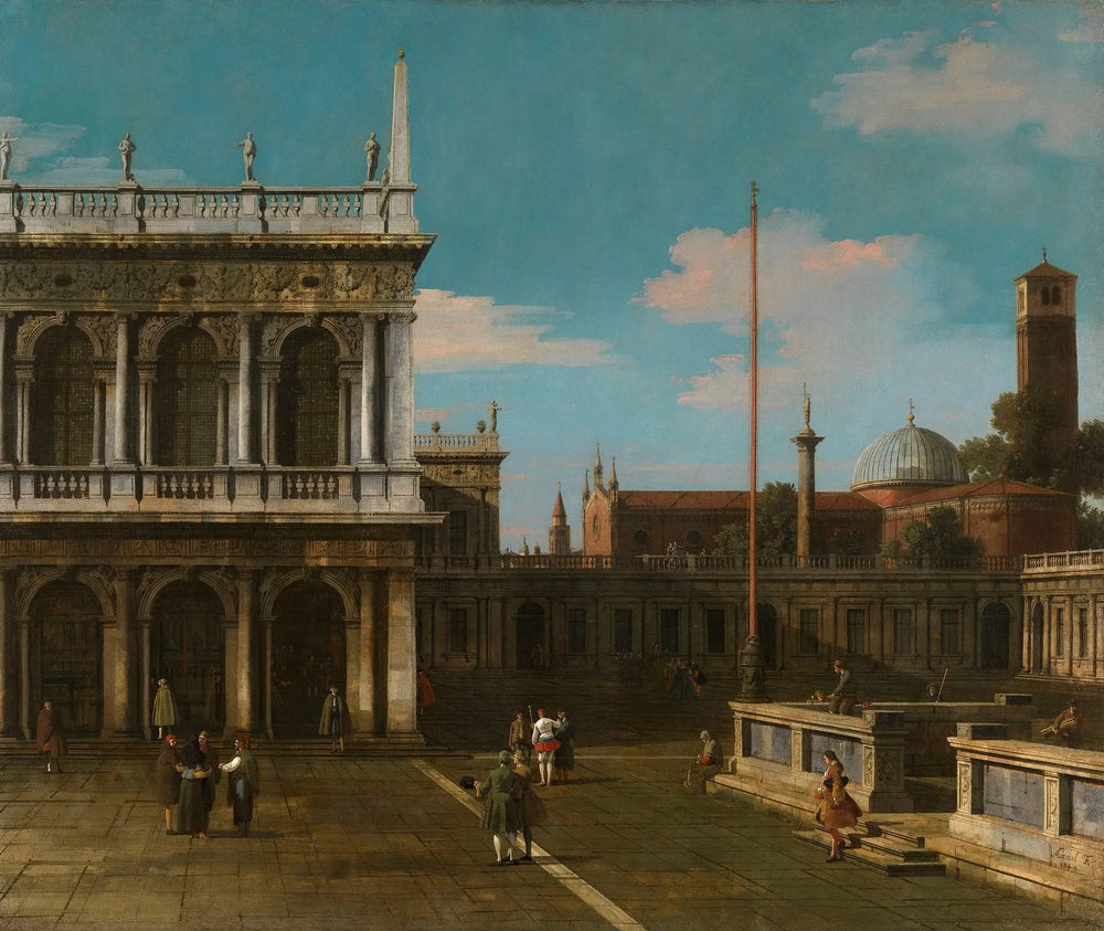 Venise : capriccio de la Piazzetta avec la Libreria - Canaletto image 1 reproduction réalisée par Alpha Reproduction
