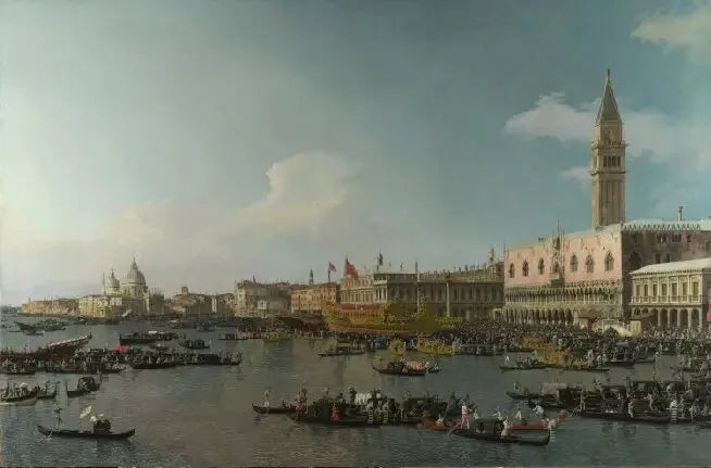 Venise : le bacino di San Marco le jour de l'Ascension - Canaletto image 1 reproduction artisanale de tableau