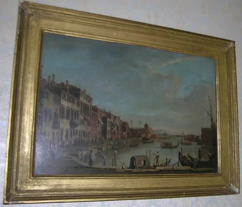 Venise : le canal de Santa Chiara vers la lagune - Canaletto
เวนิส : คลองซานตาเคียร่าไปยังทะเลสาบ - คาเนลเล็ตโต