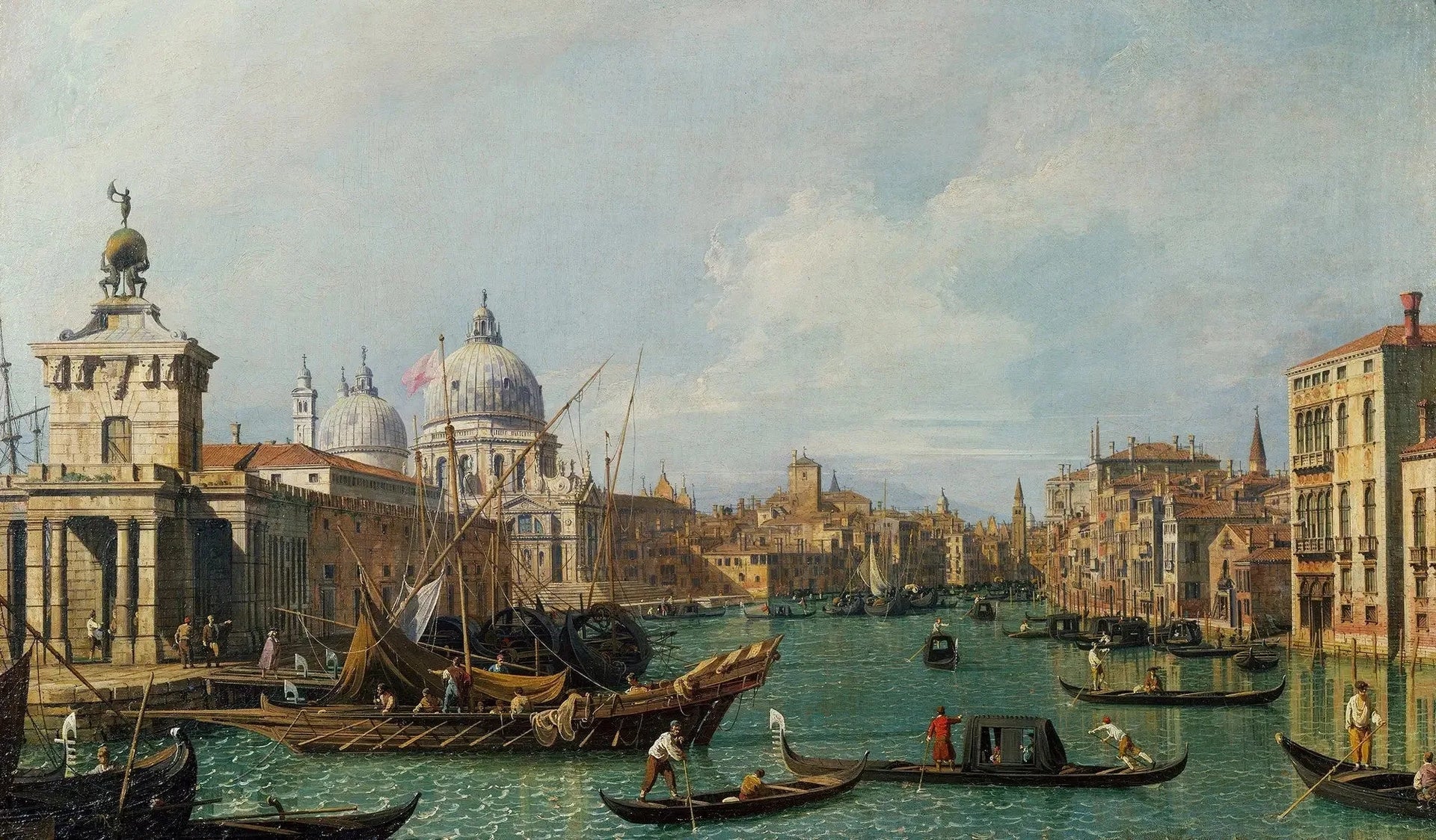 Venise : le Grand Canal de la Salute vers la Carità - Canaletto image 1 tableau peint à l’huile sur toile