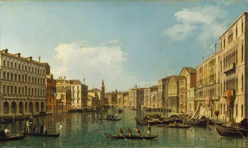เวนิส : คลองใหญ่ของ Palazzo Foscari ที่ Carità - Canaletto