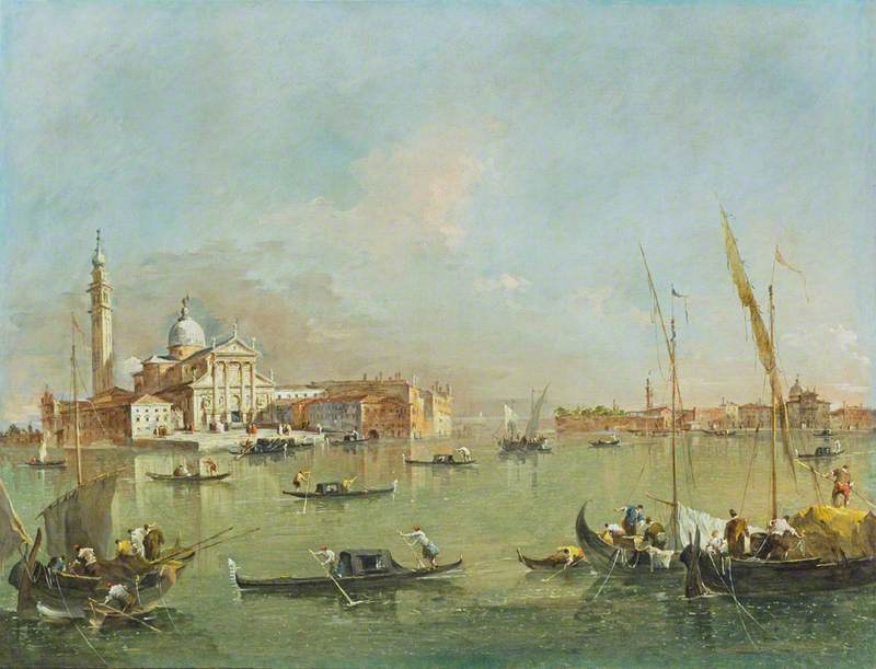 Venise: San Giorgio Maggiore avec la Giudecca et la Zitelle - Francesco Guardi - Alpha Reproduction