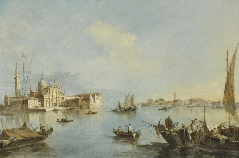 เวนิส, วิวโบสถ์ซานจอร์จิโอ มักเกียร์ with the end of the Giudecca - ฟรานเชสโก การ์ดี้
