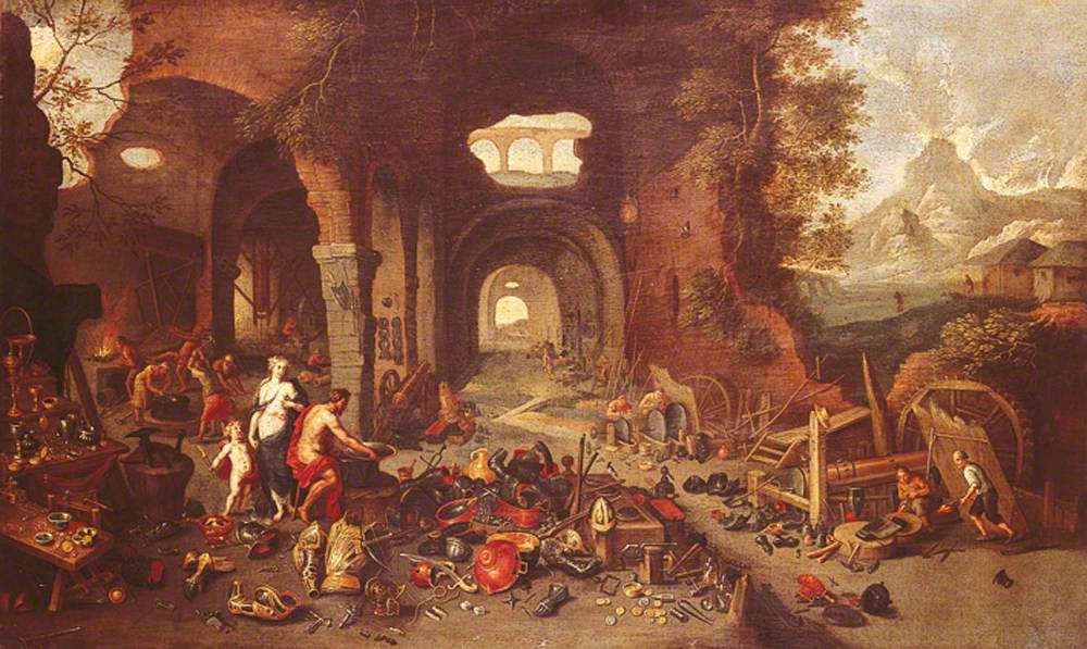 Vénus à la forge de Vulcain - Jan Brueghel le Jeune image 1 reproduction de peinture à l’huile