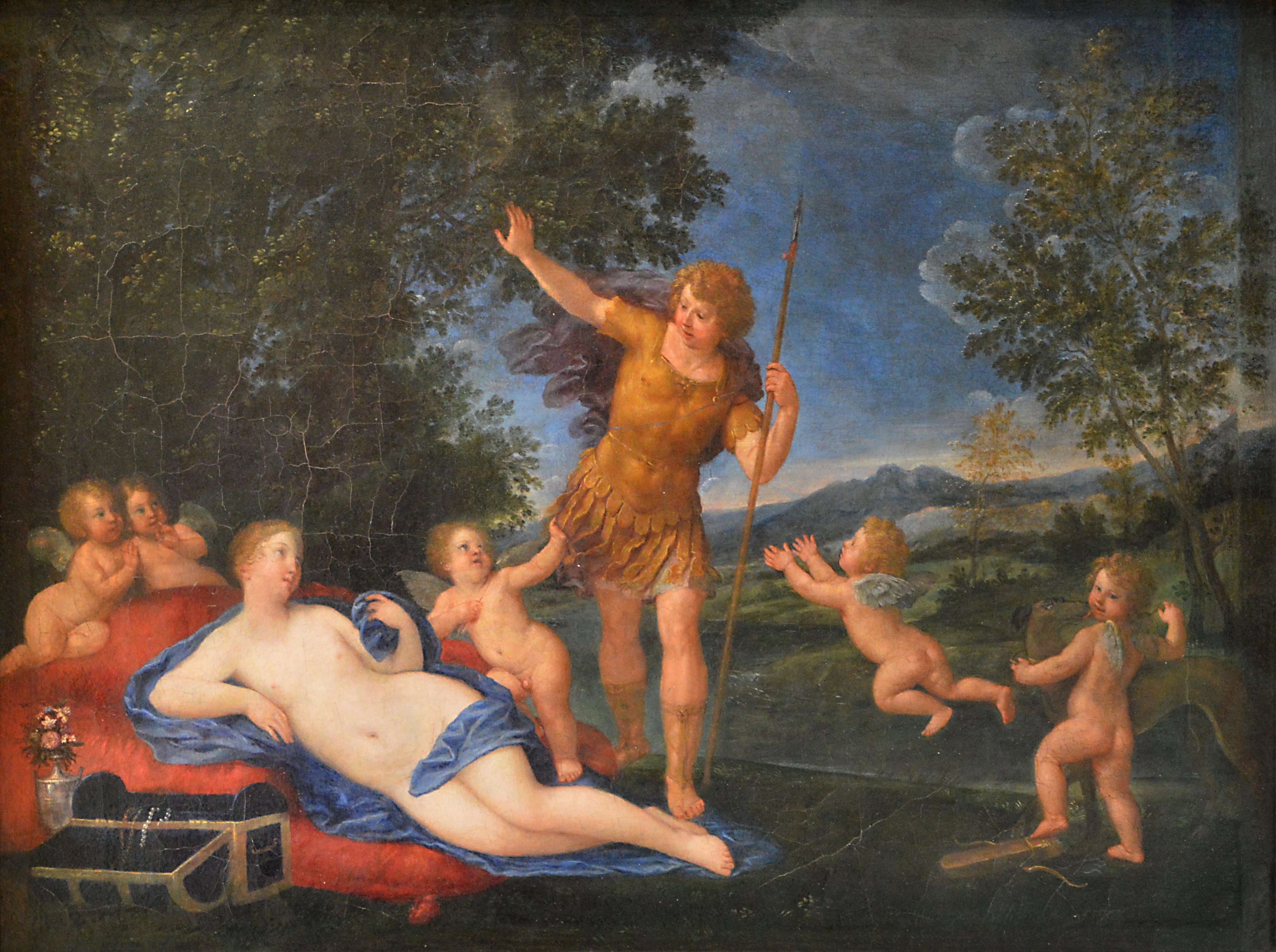Vénus et Adonis - Francesco Albani image 1 reproduction de peinture à l’huile