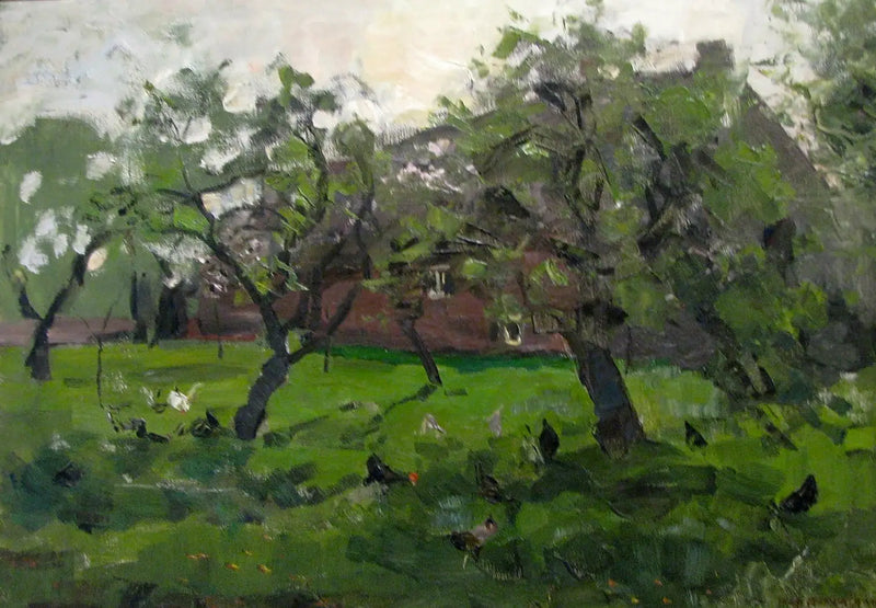 สวนผลไม้กับไก่ - Piet Mondrian