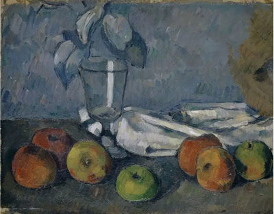 Reproduction du tableau « Verre et pommes - Paul Cézanne » par Alpha Reproduction en peinture à l’huile