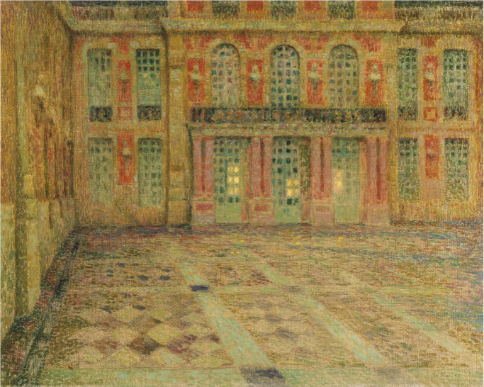 Versailles : ลานอันเก่าแก่ - Henri Le Sidaner