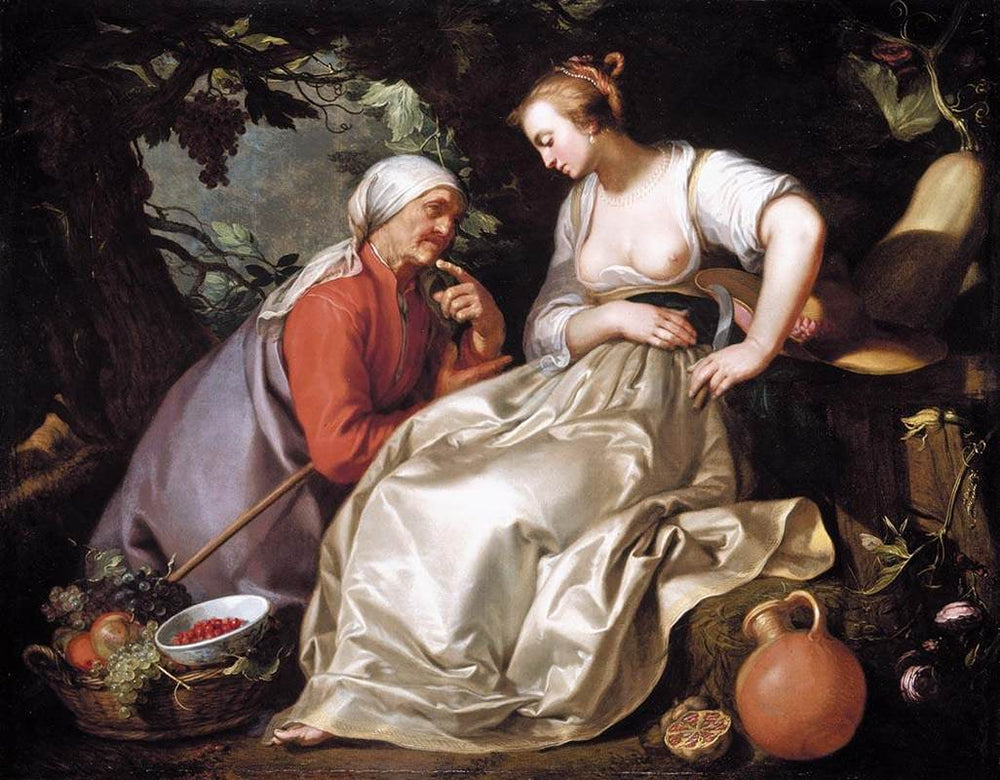 Vertumnus and Pomona - Abraham Bloemaert image 1 tableau peint à l’huile sur toile