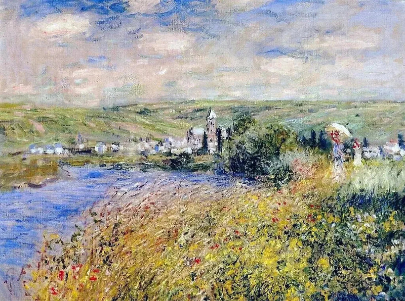 Vétheuil เห็นจาก Île Saint-Martin W596 - Claude Monet