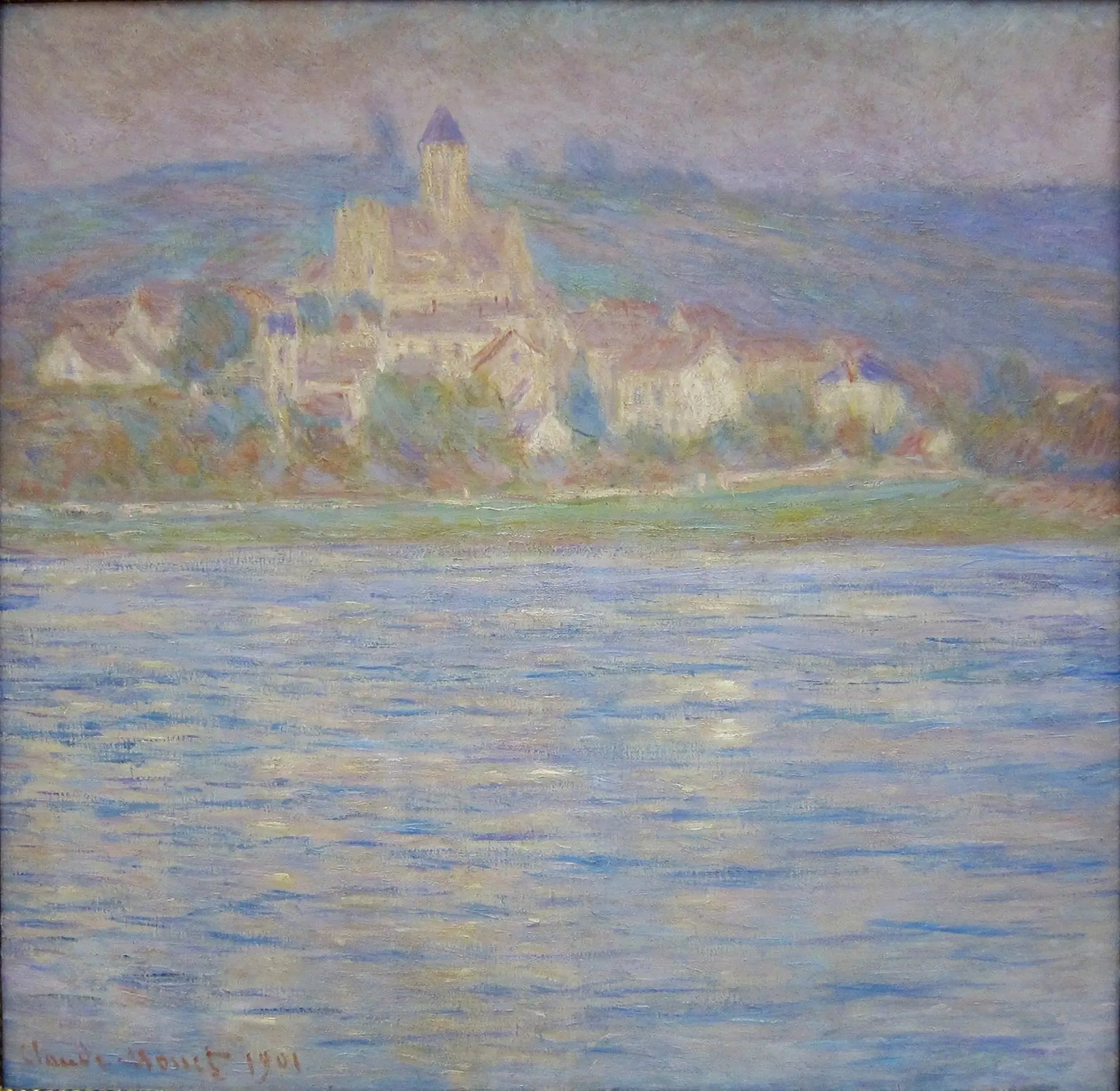 Vétheuil, le matin - Claude Monet image 1 copie de tableau peinte à la main