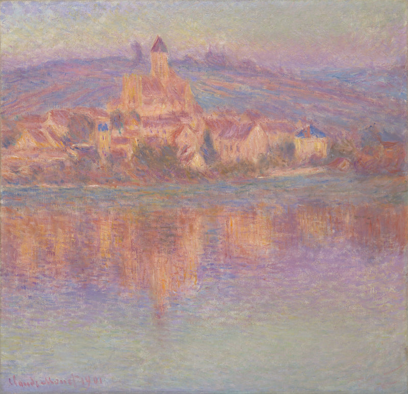 Vétheuil ตอนพระอาทิตย์ตก ชิคาโก W1645 - Claude Monet