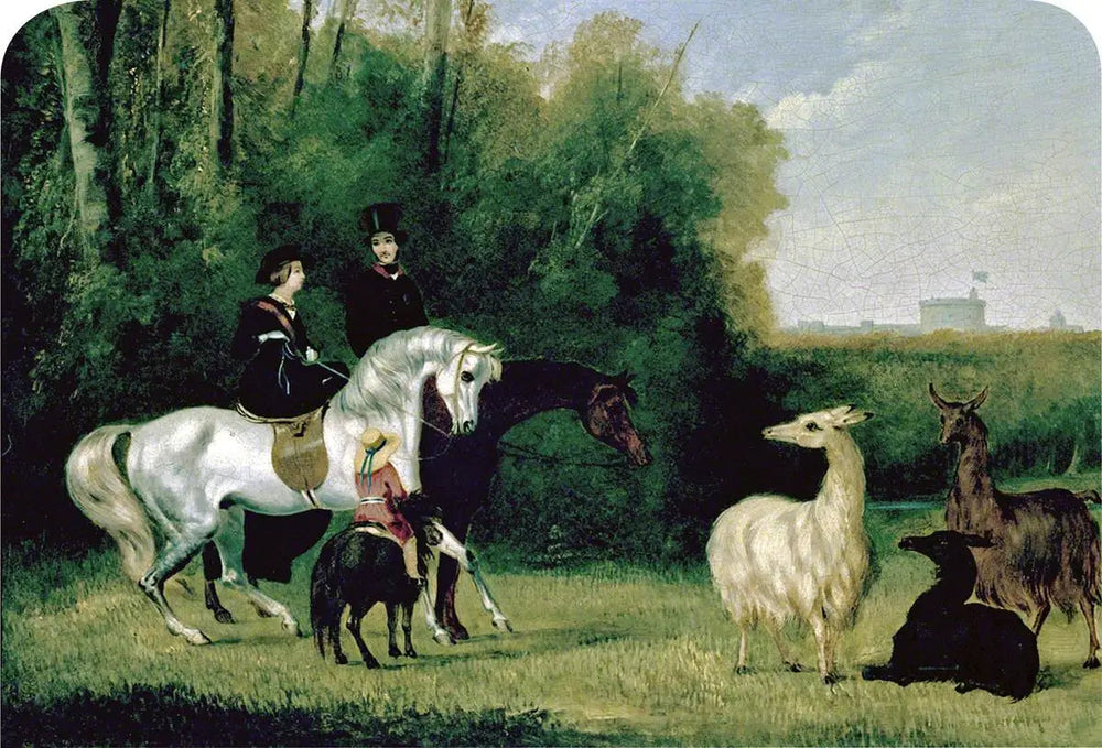 Victoria et Albert dans le parc de Windsor - John Frederick Herring, Sr. image 1 reproduction réalisée par Alpha Reproduction