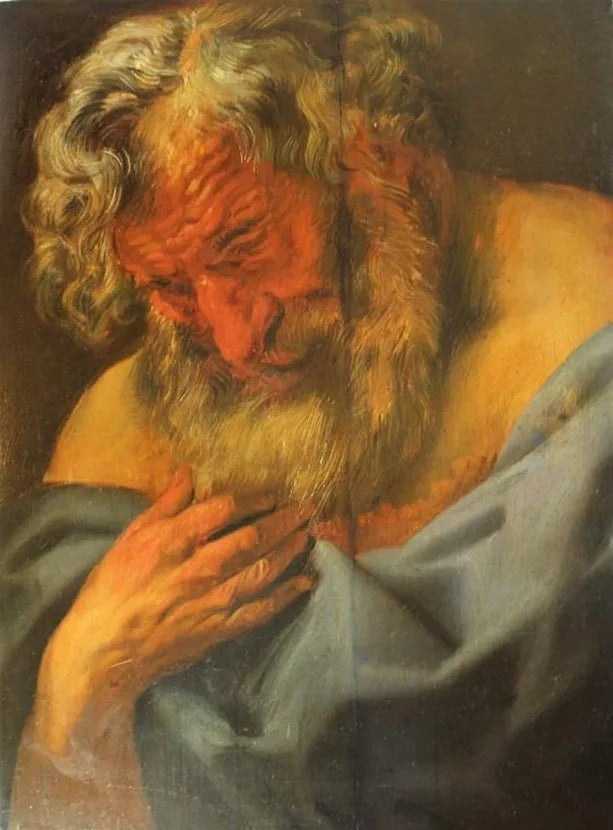 Vieil homme la main sur la poitrine - Jacob Jordaens image 1 tableau peint à l’huile sur toile