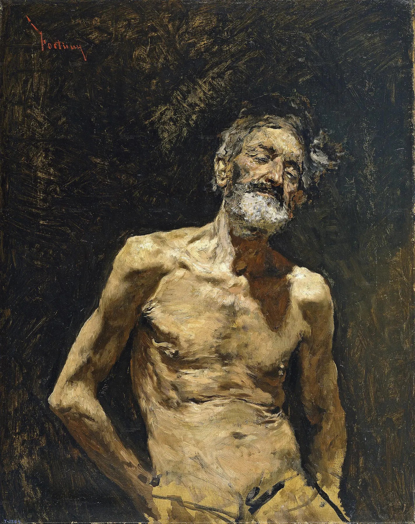 Vieil Homme nu au soleil - Mariano Fortuny Marsal image 1 reproduction réalisée par Alpha Reproduction