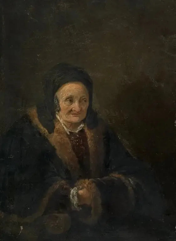 Vieille femme dans un fauteuil - David Teniers le Jeune image 1 reproduction artisanale de tableau